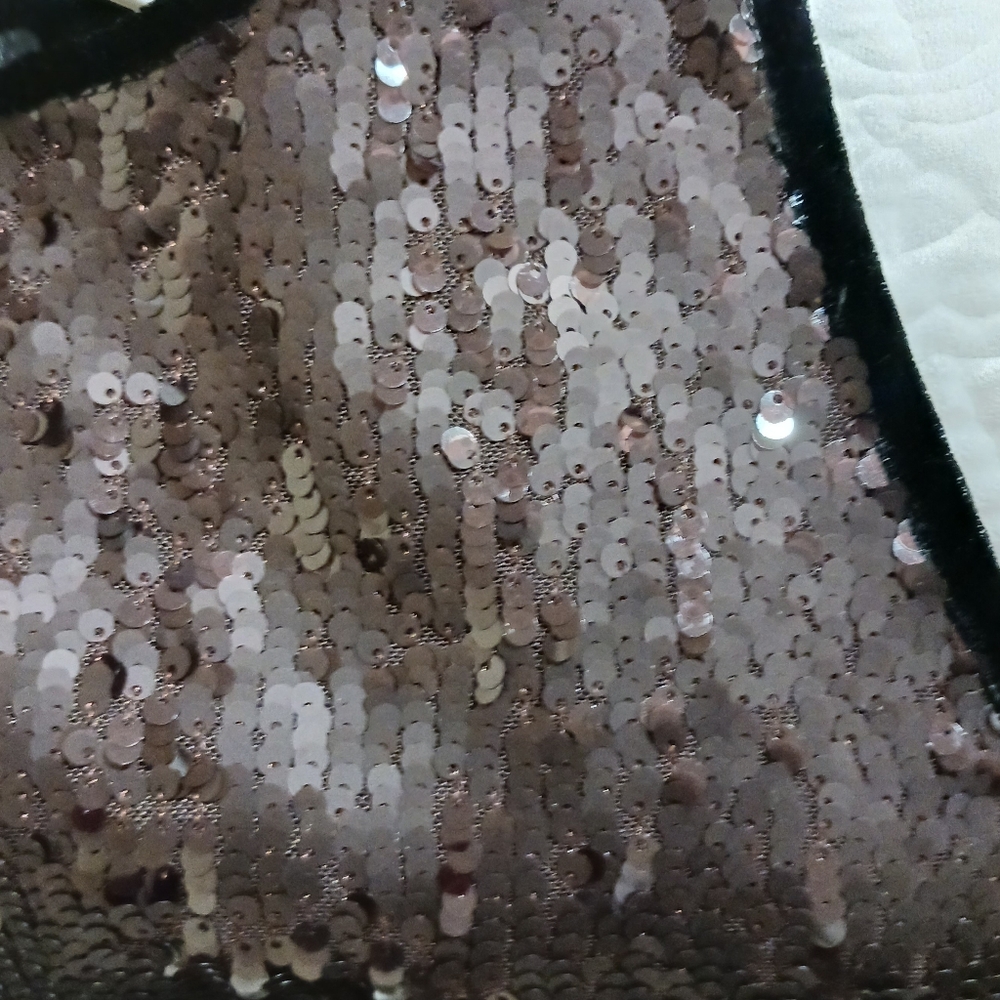 ZARA Sequin Limited Edition Chocolate Brown Mini Dress - Picture 6 of 11